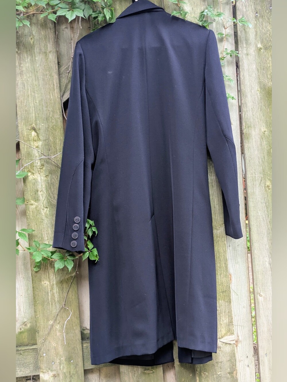 D’Allaird Longline Navy Blazer Coat 11/12 | Manteau-Blazer Long Marine Large - Picture 4 of 10